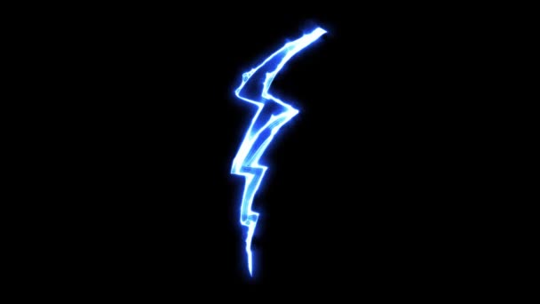 Electric Lightning Stroke Animation Tecknad Rolig Blixtnedslag Med Dynamiska Effekt — Stockvideo