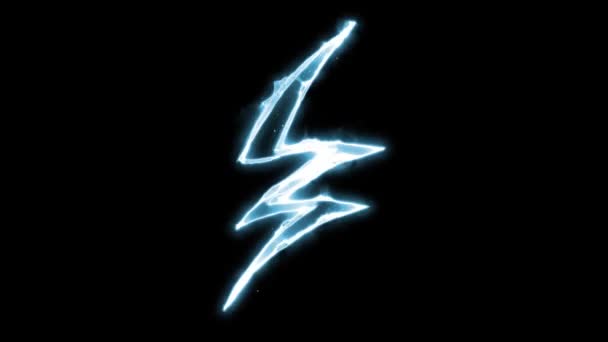 Electric Lightning Stroke Animación Dibujos Animados Divertido Golpe Rayo Con — Vídeo de stock