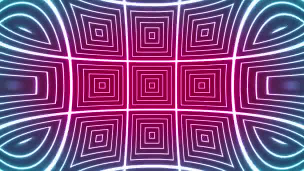 Abstrakte Hypnotische Kaleidoskop Hintergrundschleife Animation Eines Abstrakten Hintergrundes Mit Leuchtenden — Stockvideo