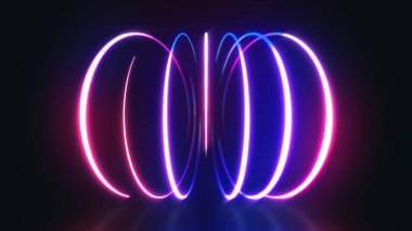 Soyut Neon Işık Çizgileri Arkaplanı