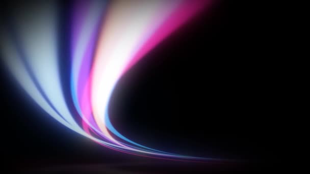 Laço de animação de faixas de luz de néon abstrata — Vídeo de Stock