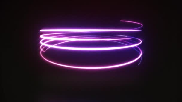 Abstract Neon Light Streaks Animation Loop Animation Abstract Background Shining — стоковое видео