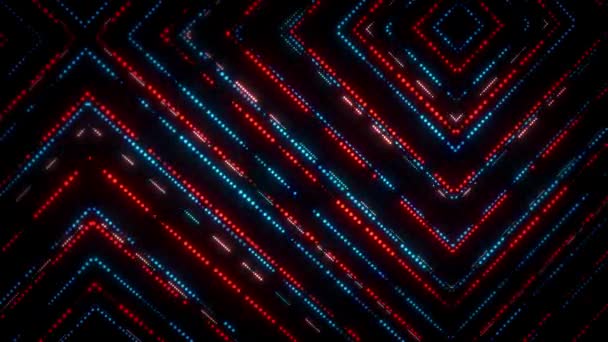 Анотація Технологія Цифрових Світлодіодних Ліхтарів Анімація Анімація Абстрактного Дизайну Калейдоскопом — стокове відео