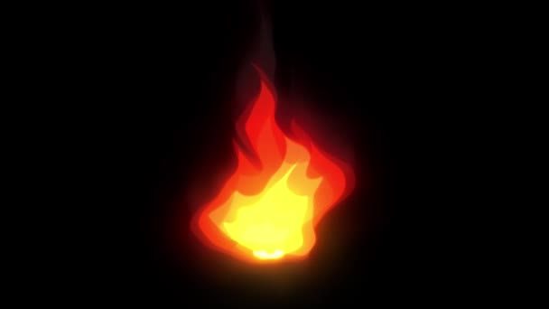 Cartoon Fire Animation Flames Burning Loop Animation Cartoon Fire Burning — Αρχείο Βίντεο