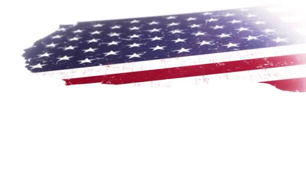 American Flag Close Sfondo Clip Animazione Vintage Grunge Flag Background — Video Stock