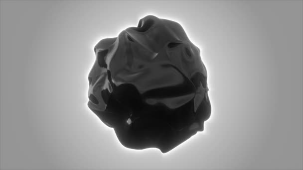 Плазмовий Куля Текстурована Безшовна Петля Анімація Абстрактного Плазмового Яча Сірому — стокове відео