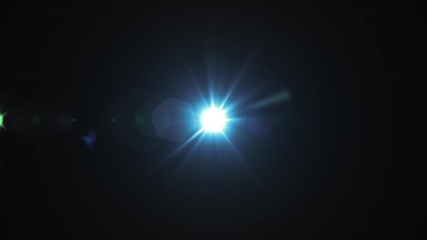 Optique Lentille Lumière Flare Arrière Plan Fondu Dans Hors Animation — Video