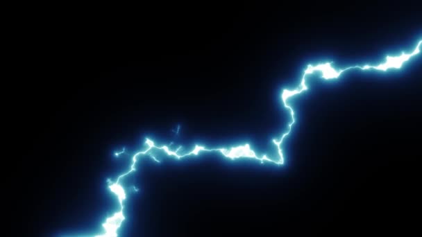 Electric Lightning Strikes Distorted Loop Animation Svart Och Vit Bakgrund — Stockvideo