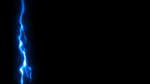 Электрическая Молния Ударяет Искажённую Loop Анимацию Черно Белого Фона Абстрактным — стоковое видео