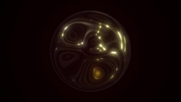 Bola Vidrio Con Efecto Textura Lente Animación Una Lente Transparente — Vídeo de stock