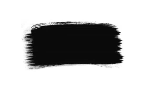 Paint Brush Strokes Frame Mask Arrière-plan / animation 4k d'un masque abstrait réaliste en noir et blanc avec des coups de pinceau, pour donner cadre et textures à votre composition 