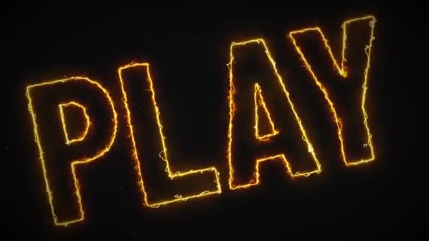 Player Game Burning Text Intro Reveal Animation Jeu Conception Sur — Video
