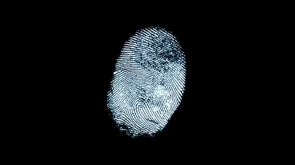 犯罪捜査指紋ストップモーション背景 抽象犯罪捜査背景の4Kアニメーションリアルな手の指紋Idストップモーションループ — ストック動画