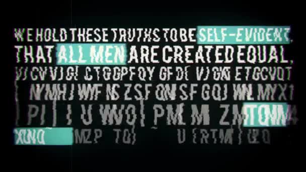 Декларація Незалежності Сша Задньому Плані Кліп Анімація Вважаємо Істини Самоочевидними — стокове відео
