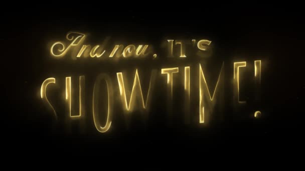 Now Showtime Intro Background Light Flares Animated Motion Graphic Broadcast — стоковое видео