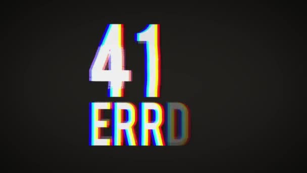 404 Error Page Found Message Bad Glitch Effect Animation Internet — ストック動画