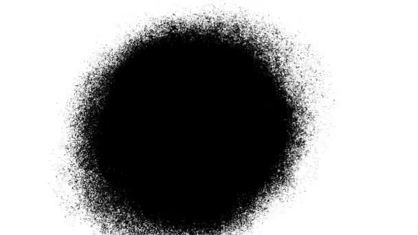Boyalı Fırça Vuruşu Çerçevesi Giriş Arkaplan Gerçekçi Bir Yapımı Siyah — Stok video