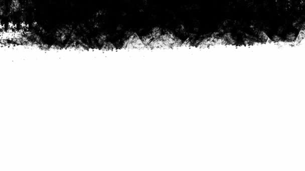 ペイントブラシストロークフレームはじめに現実的な手作りの黒と白のペイントブラシストローク充填シーケンスの背景 4Kアニメーション — ストック動画