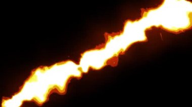 Comic Manga Fire Fx Dinamik Hareket Şablonu / 4k çizgi film 2d yangın ve alevler efekti.