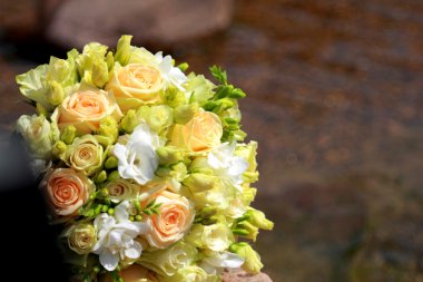 Dere kenarında bir düğün çiçeği.