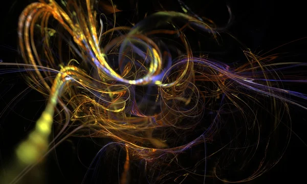 Sarı, kırmızı ve mavi renklerle soyut resim.