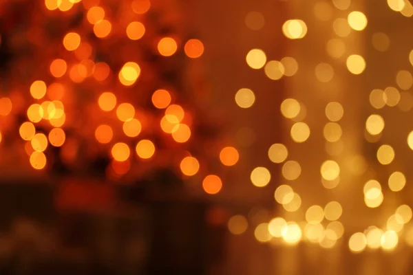 Piękne Rasfokus światła Girlandy choinkowe. — Zdjęcie stockowe