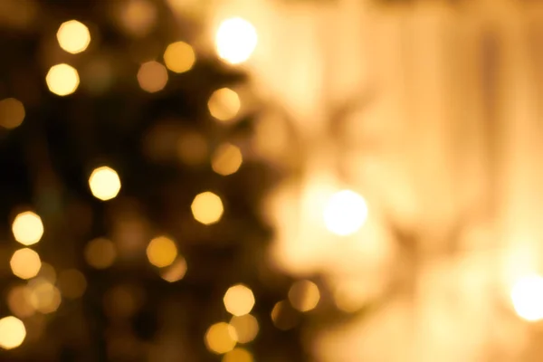 Fondo Celebración Hermosas Luces Rasfokus Guirnaldas Navidad — Foto de Stock