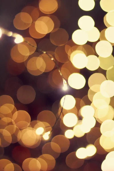 Beautiful Rasfokus Lights Christmas Garlands — Stock Photo, Image