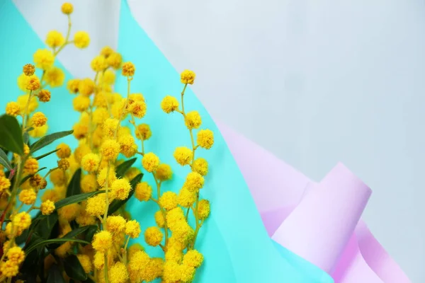 Bouquet Bunch Flowers Flower Women Acacia Tree — Stock Photo, Image