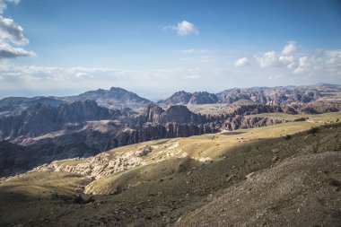Petra Ürdün dağlar görünümü
