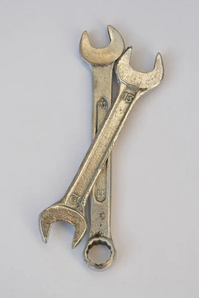 Krom Metal Anahtarı Aracı Yaptı Metal Anahtarı Aracı Yaptı — Stok fotoğraf