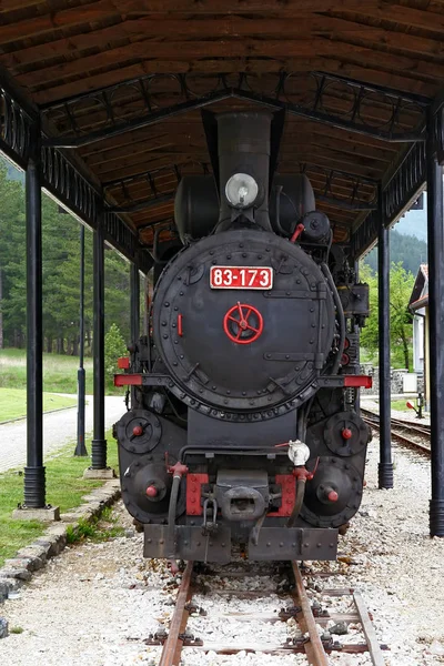 Velha Locomotiva Vapor Locomotiva Vintage — Fotografia de Stock