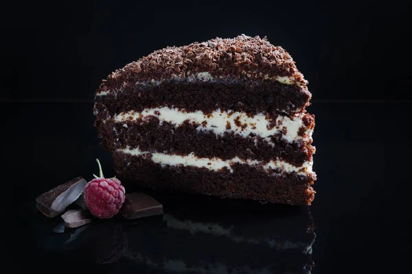 Кусок Шоколадного Торта Концепция Гурманов — стоковое фото
