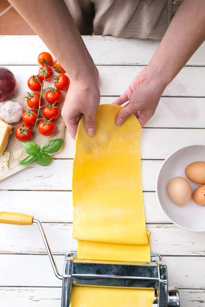 Making homemade pasta — Stock Photo, Image