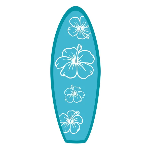 Table de surf bleu — Image vectorielle