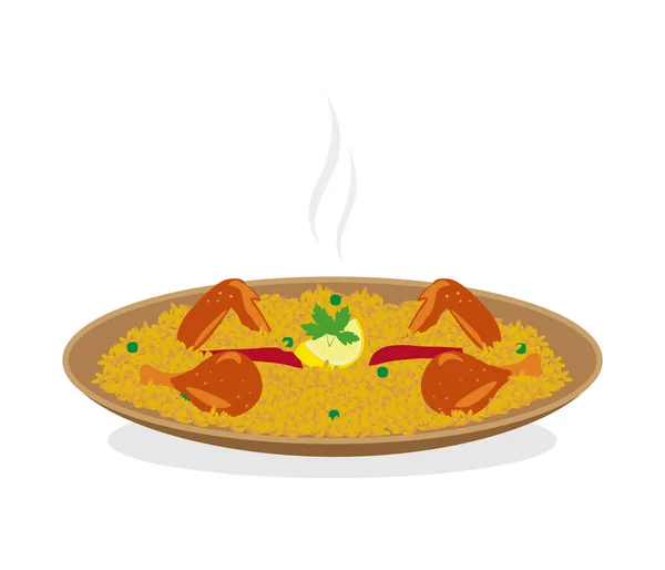 Tavuklu pilav vektör