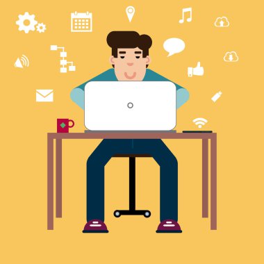 Dizüstü eğitim ile çocuk