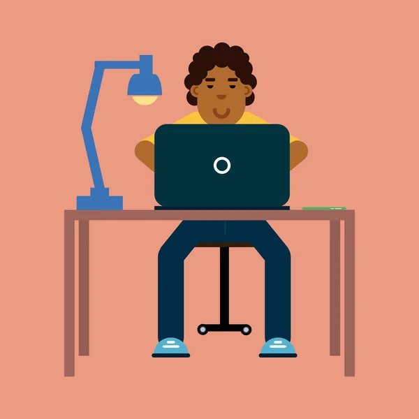 Afrikalı Çocuk laptop ile eğitim