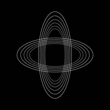 Beyaz renkli 02 soyut geometrik figür