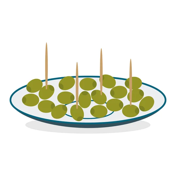 Olives Farcies Dans Vecteur — Image vectorielle