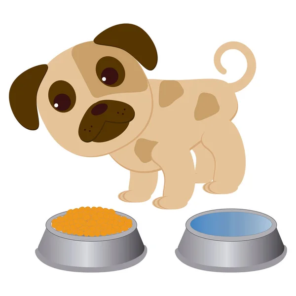 Vektör yemek köpek yavrusu