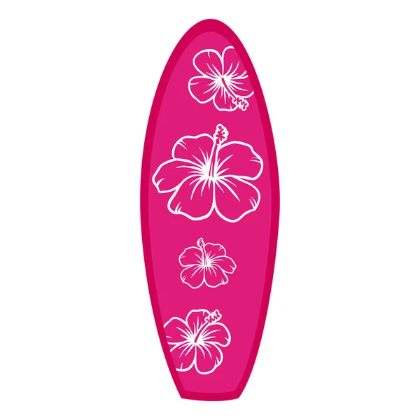 Prancha Surf Rosa Vetor —  Vetores de Stock