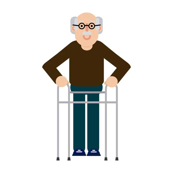 Walker ile yaşlı adam