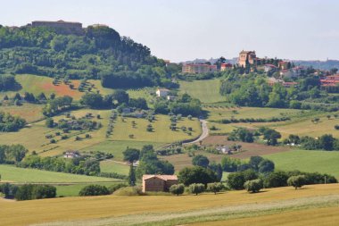 Hills ülkenin peyzaj, Orta Italya'nin