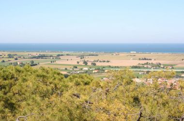 Seaview manzara Loreto hill, Marche, İtalya