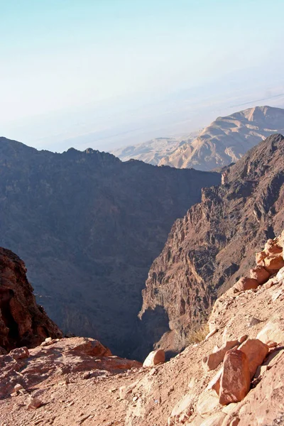 Panorama dalla cima del Monastry Hill a Petra, Giordania — Foto Stock