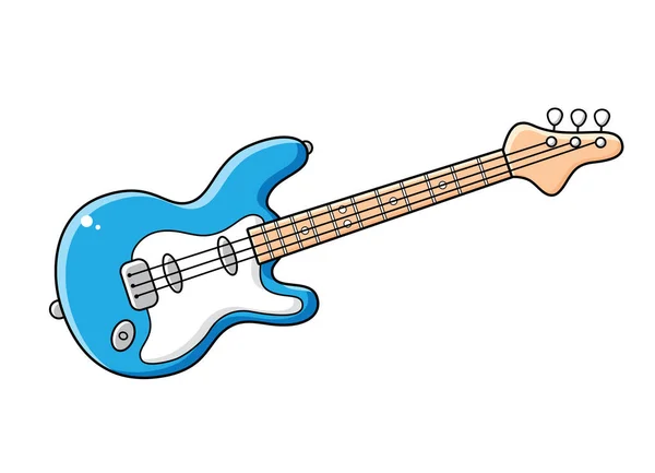 Gitar elektrik biru - Stok Vektor