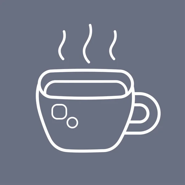 Значок с горячим кофе или чаем . — стоковый вектор