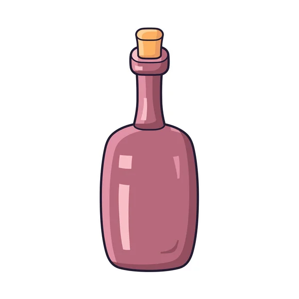 Red wine bottle. — Stock Vector