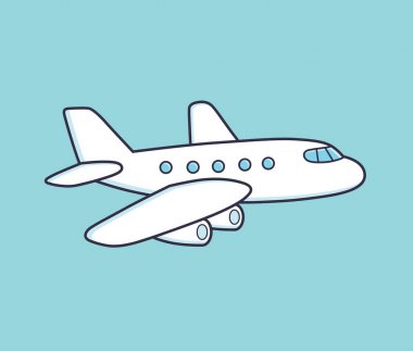 Bir gökyüzü beyaz uçak.